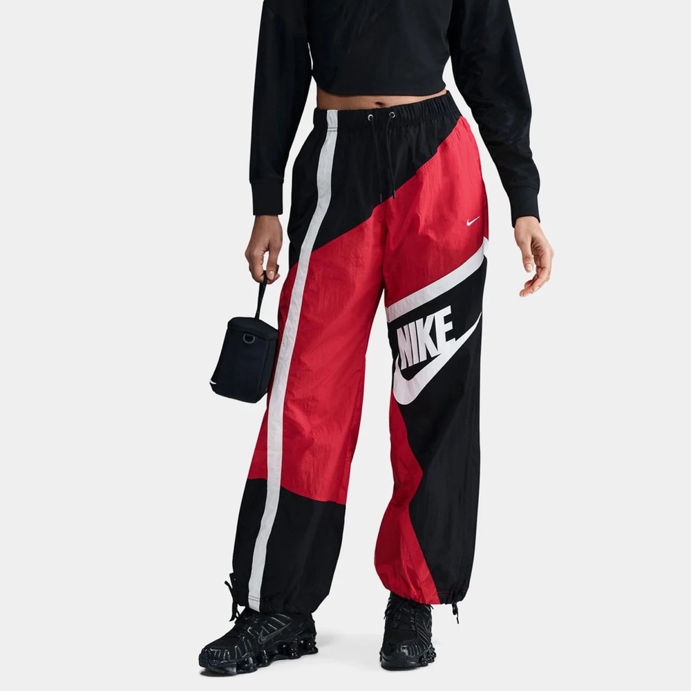 Nike Sportswear Street Style Mid Rise Loose Fit Woven Pants HJ4178-657 Large Y2K